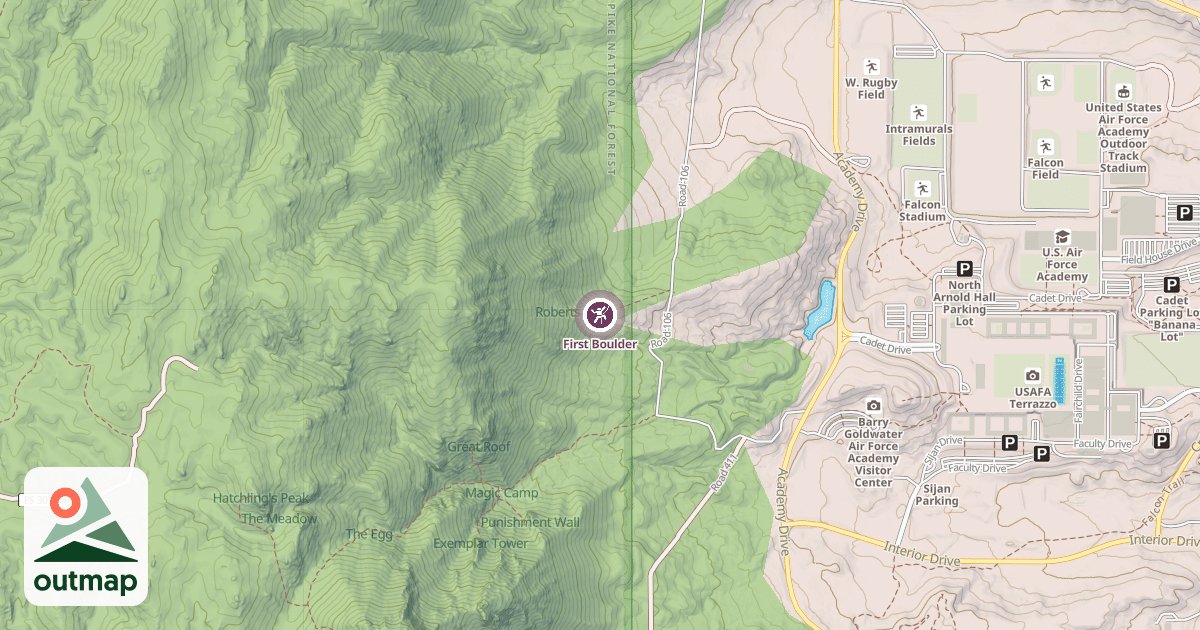 Map of First Boulder