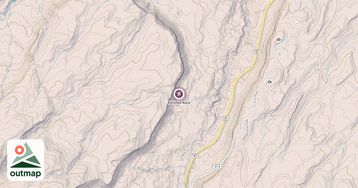Map of Rockfall Rock
