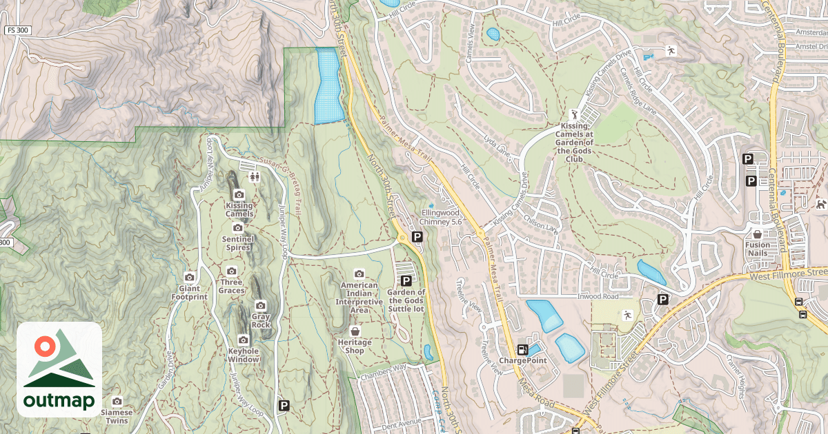 Map of Ellingwood Chimney