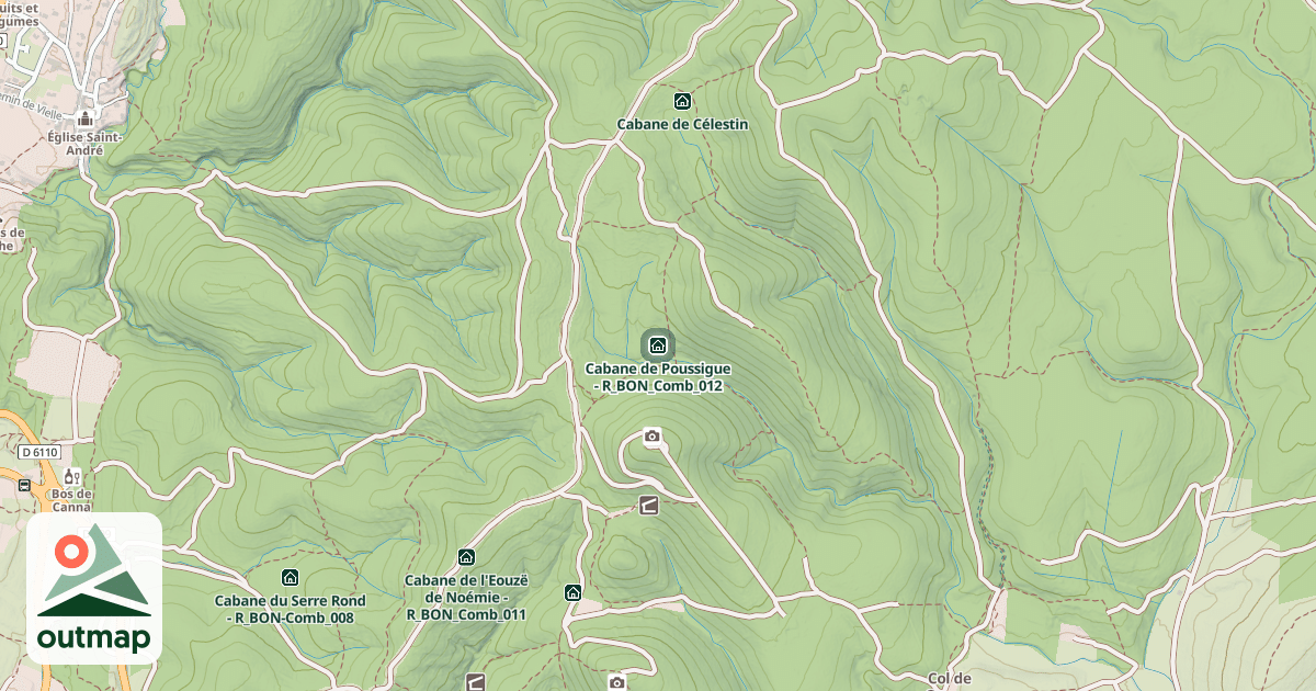 Map of Cabane de Poussigue - R_BON_Comb_012