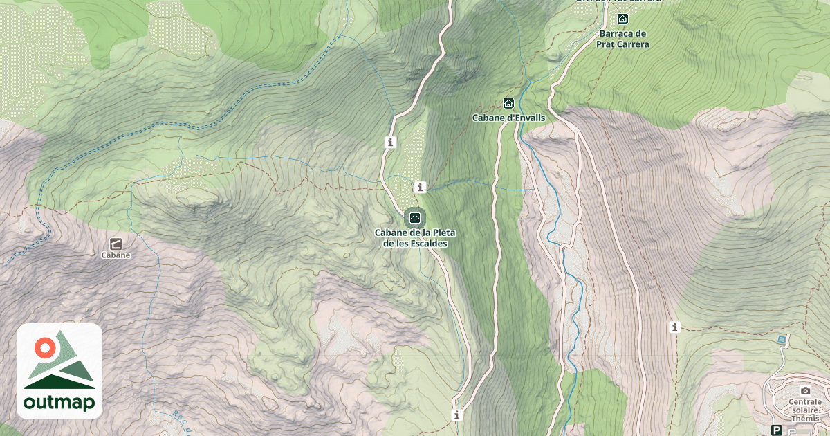 Map of Cabane de la Pleta de les Escaldes