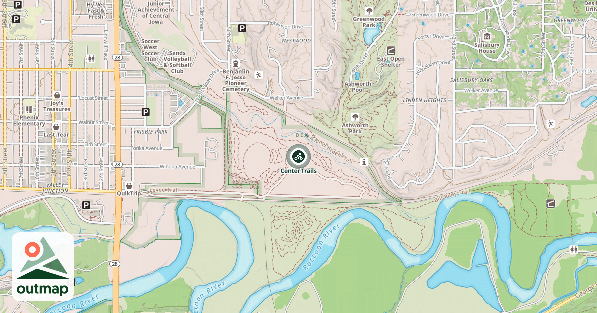Map of Center Trails