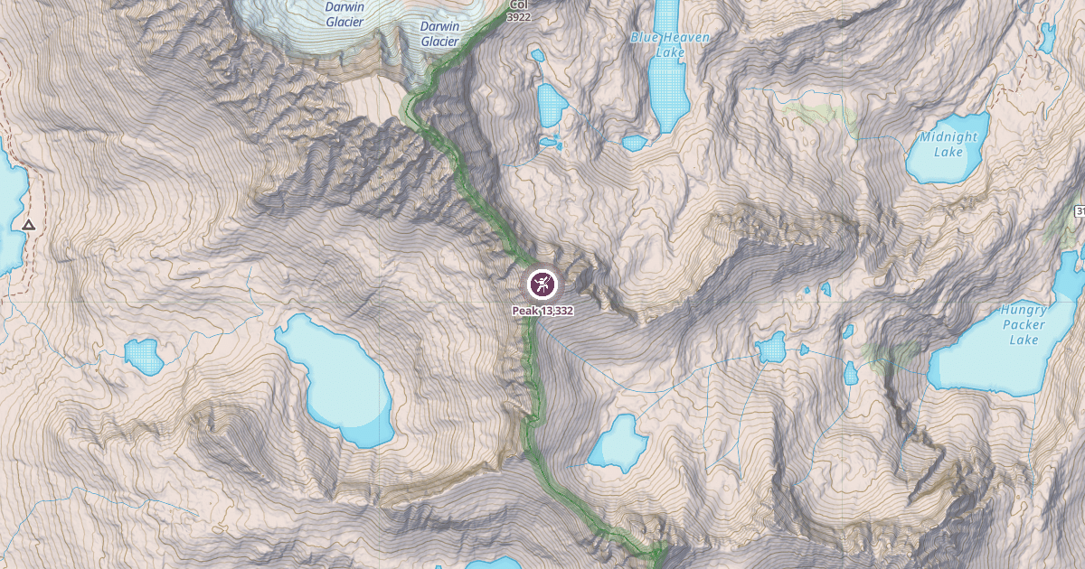 Map preview of Peak 13,332