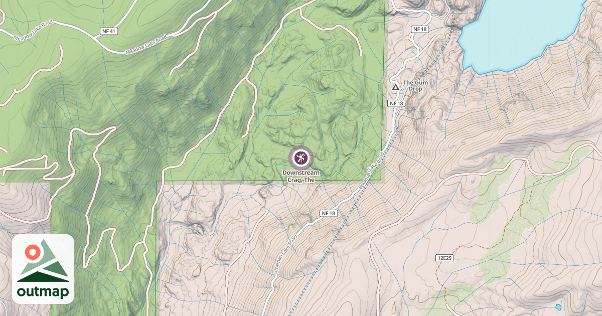 Map of Downstream Crag, The