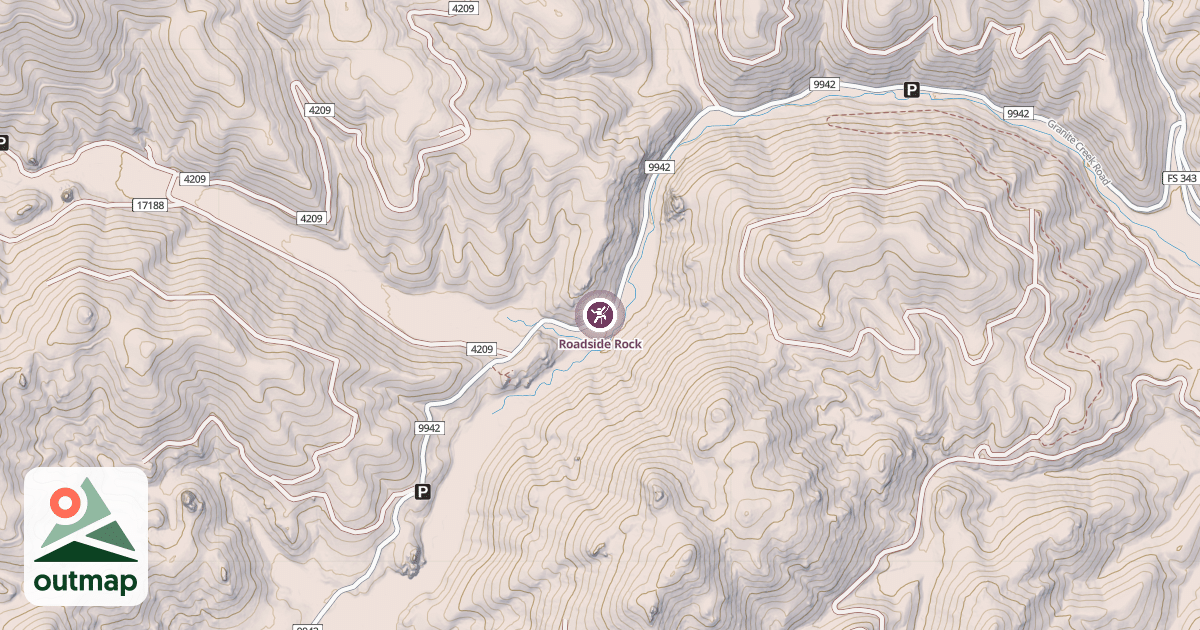 Map of Roadside Rock