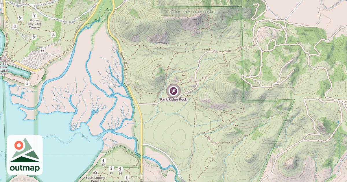 Map of Park Ridge Rock