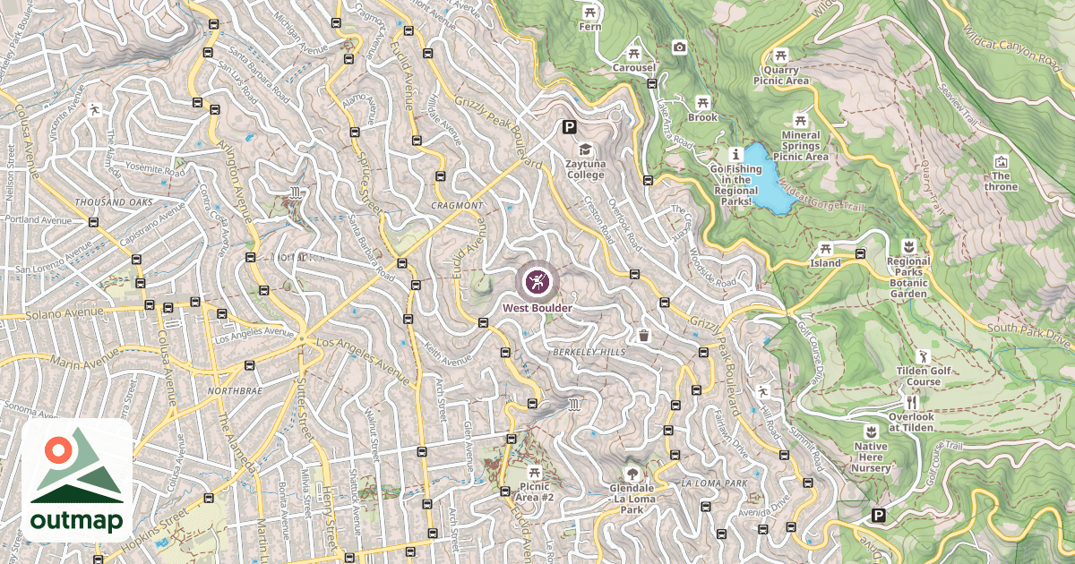 Map of West Boulder