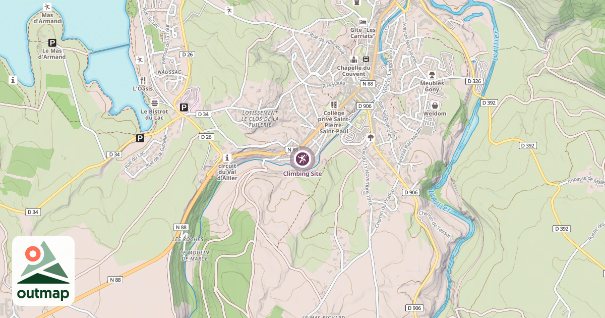 Map of Climbing Site