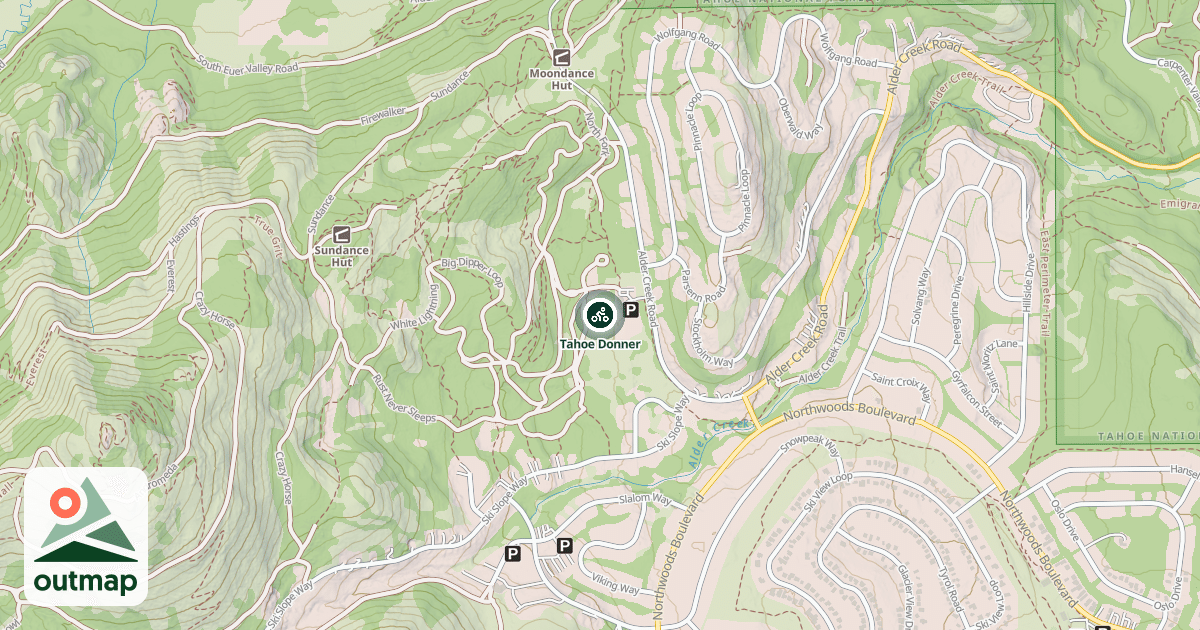 Map of Tahoe Donner