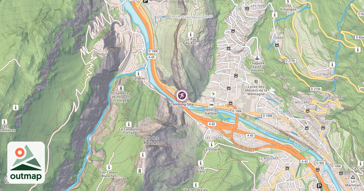 Map of Climbing Site