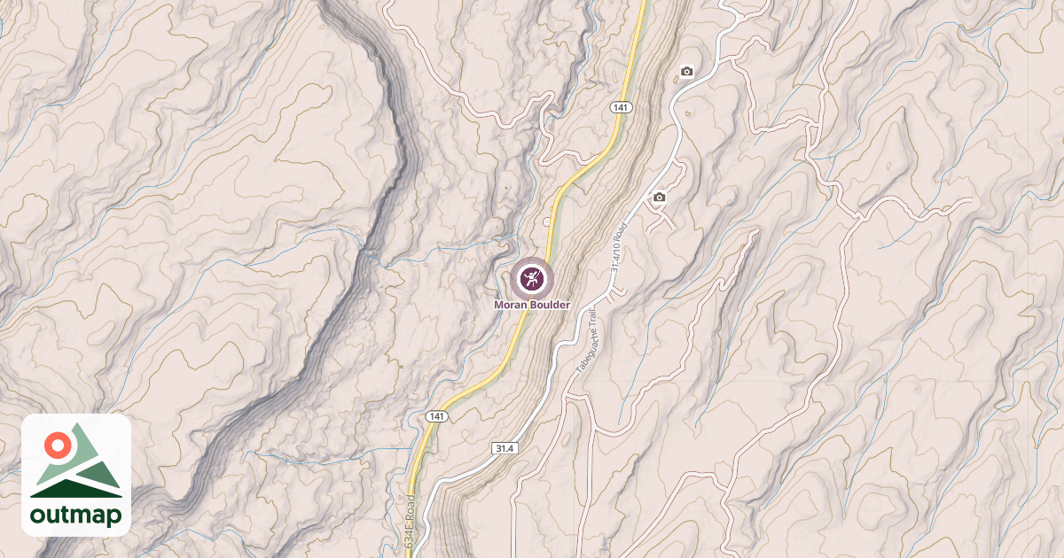 Map of Moran Boulder
