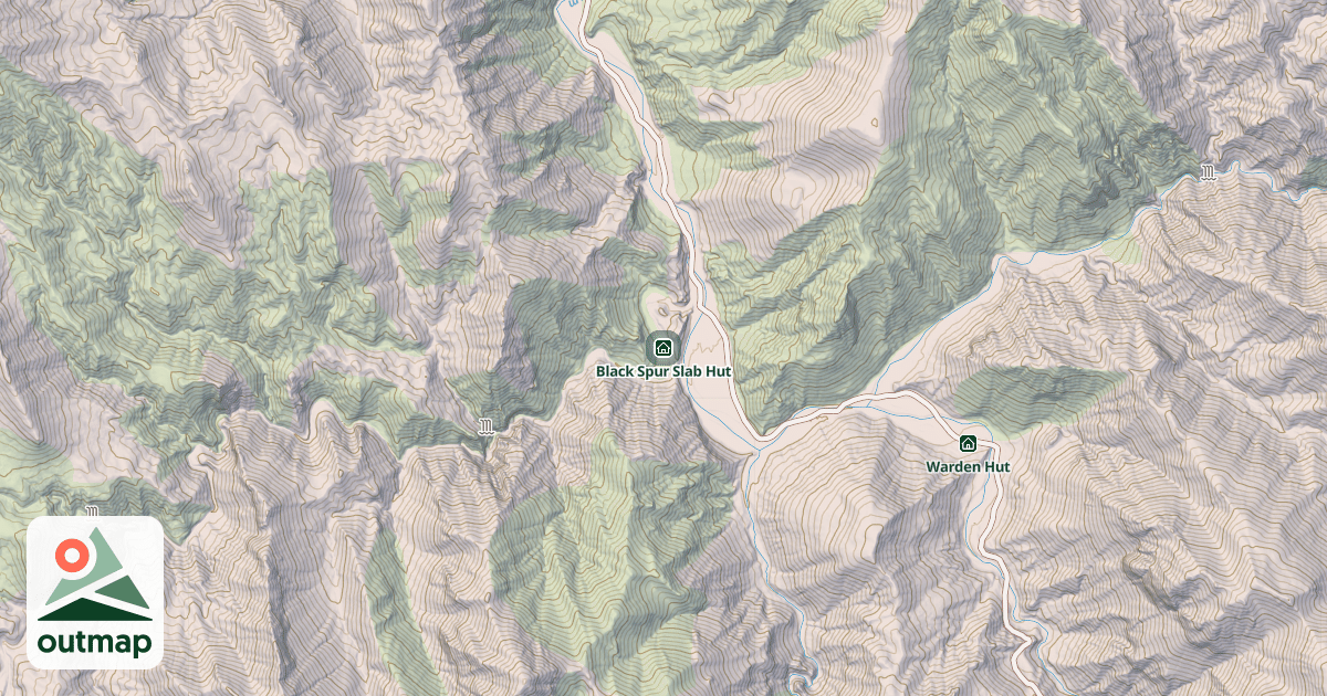 Map of Black Spur Slab Hut
