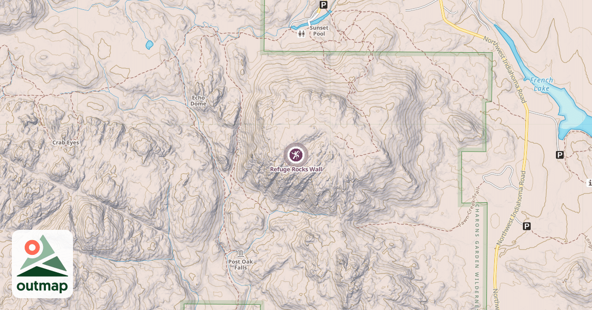 Map of Refuge Rocks Wall