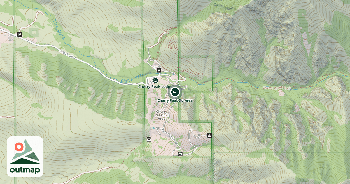 Map of Cherry Peak Ski Area