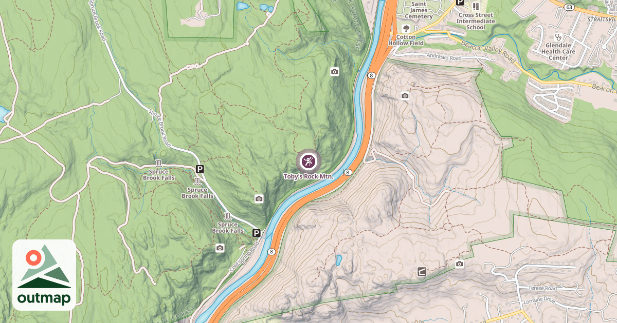 Map of Toby's Rock Mtn.