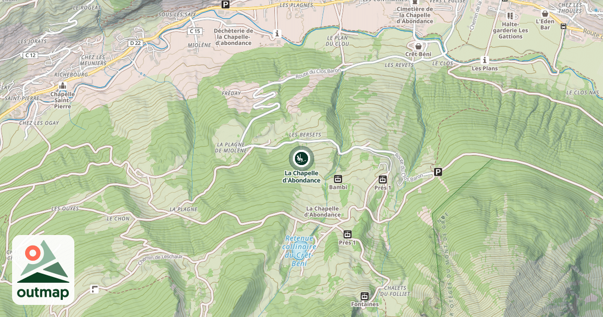 Map of La Chapelle d'Abondance