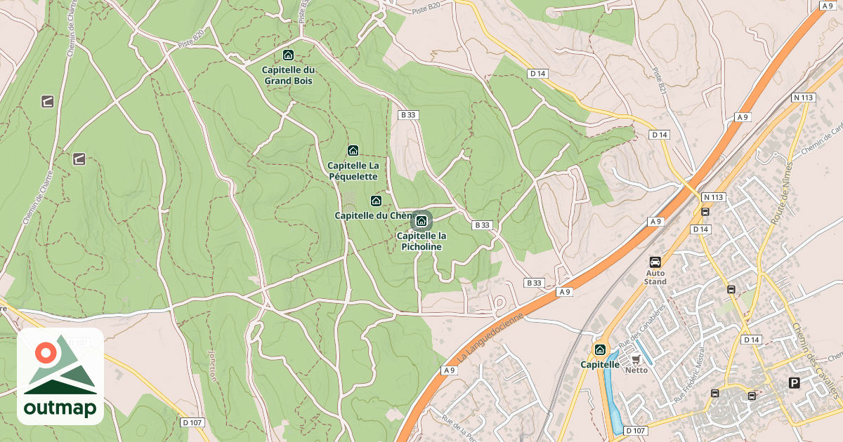 Map of Capitelle la Picholine