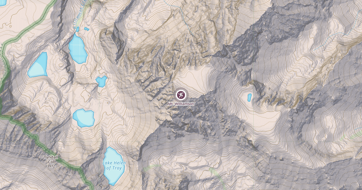 Map preview of Mt. Williamson