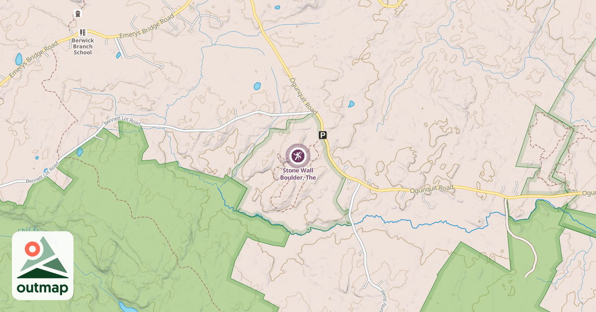 Map of Stone Wall Boulder, The