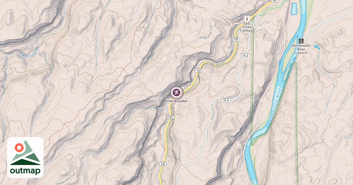 Map of Echo Boulder