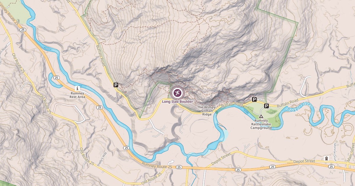 Map preview of Long Slab Boulder