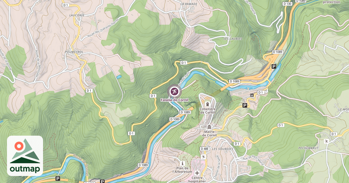 Map of Falaise de Cornil