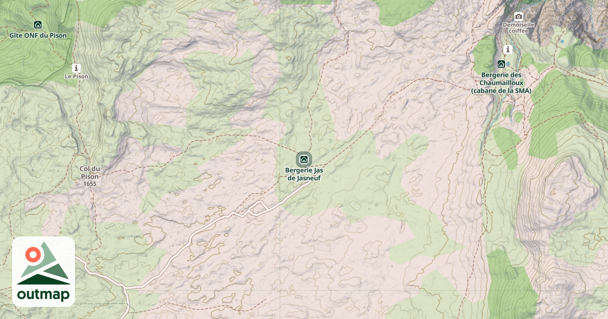Map of Bergerie Jas de Jasneuf