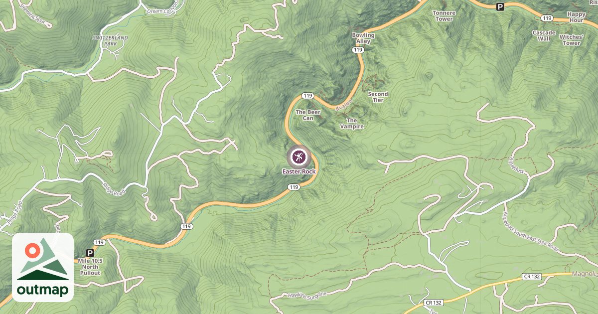 Map of Easter Rock
