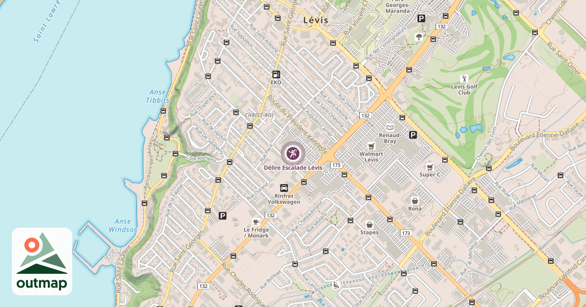 Map of Délire Escalade Lévis