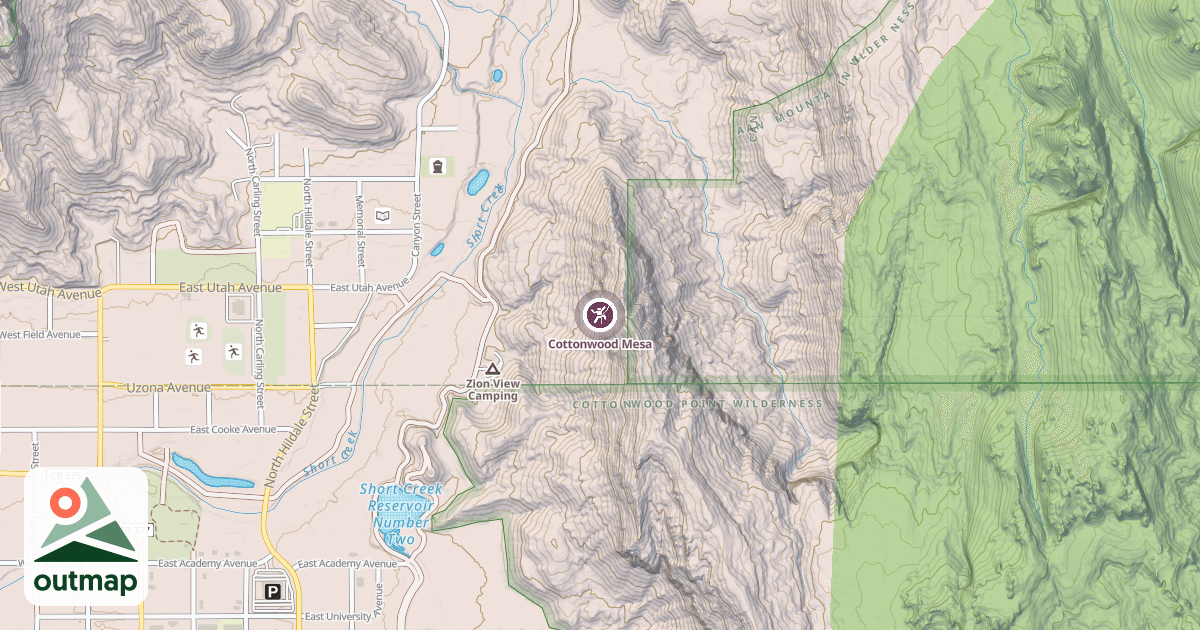 Map of Cottonwood Mesa
