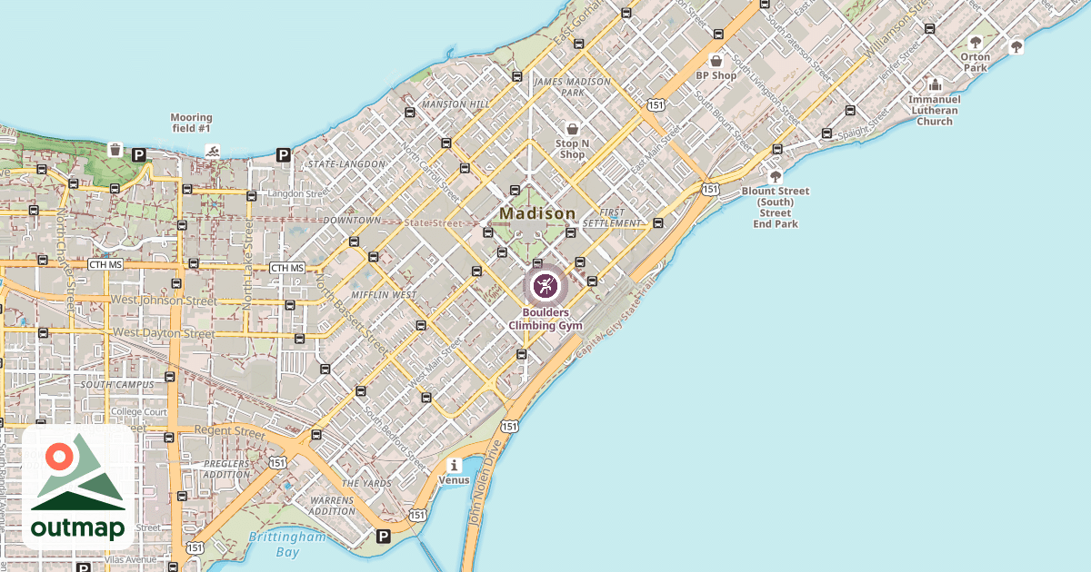 Map of Boulders Climbing Gym