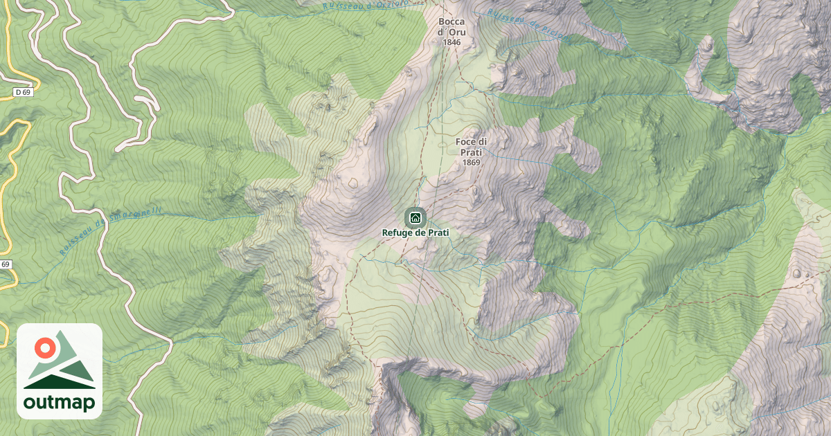 Map of Refuge de Prati