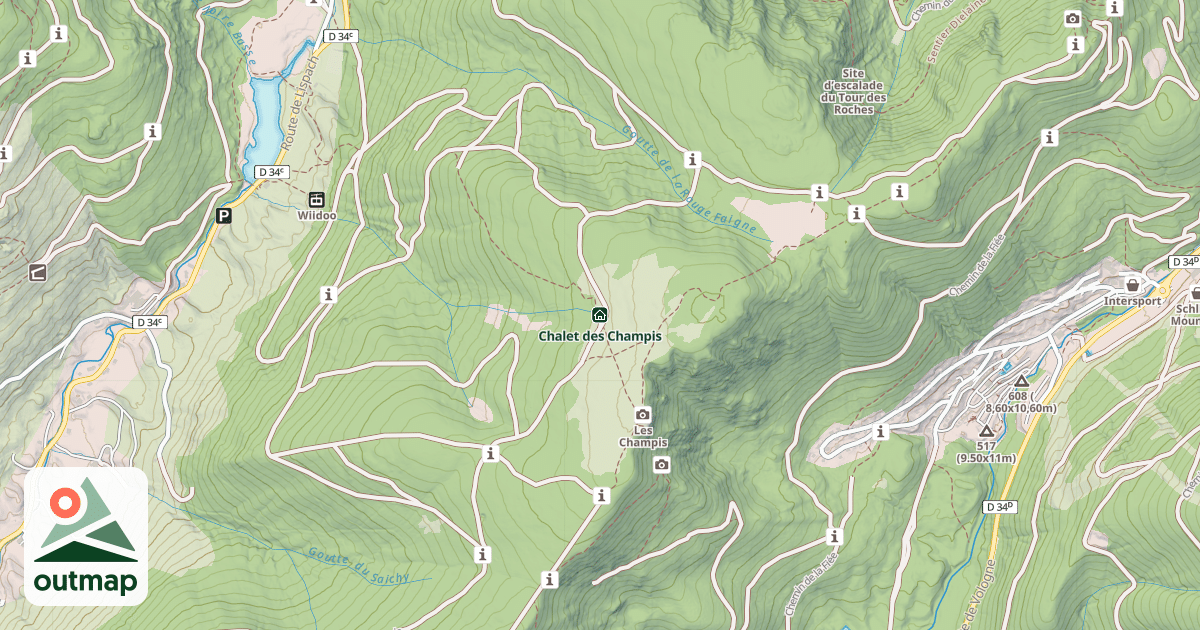 Map of Chalet des Champis