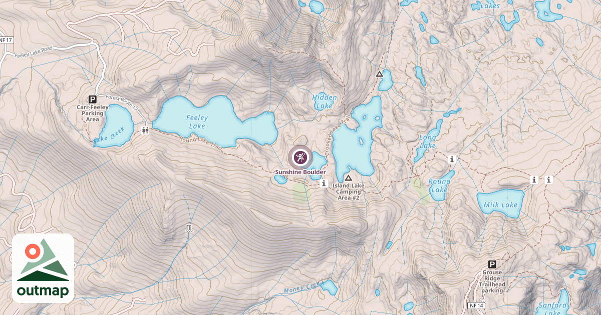 Map of Sunshine Boulder