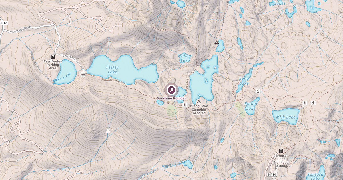 Map preview of Sunshine Boulder