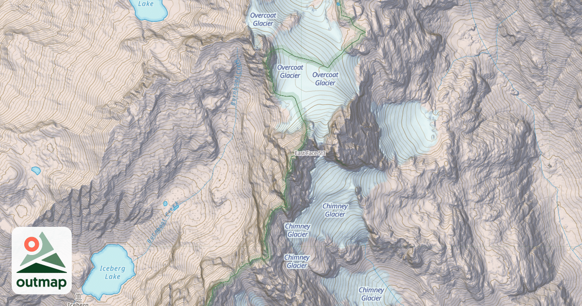 Map of East Face