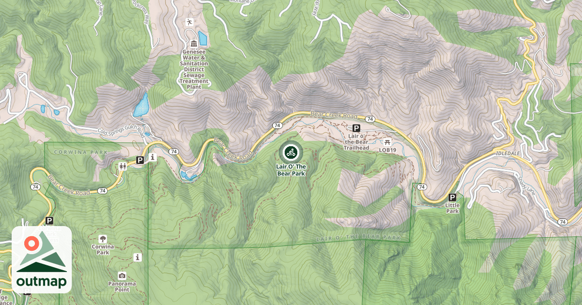 Map of Lair O' The Bear Park