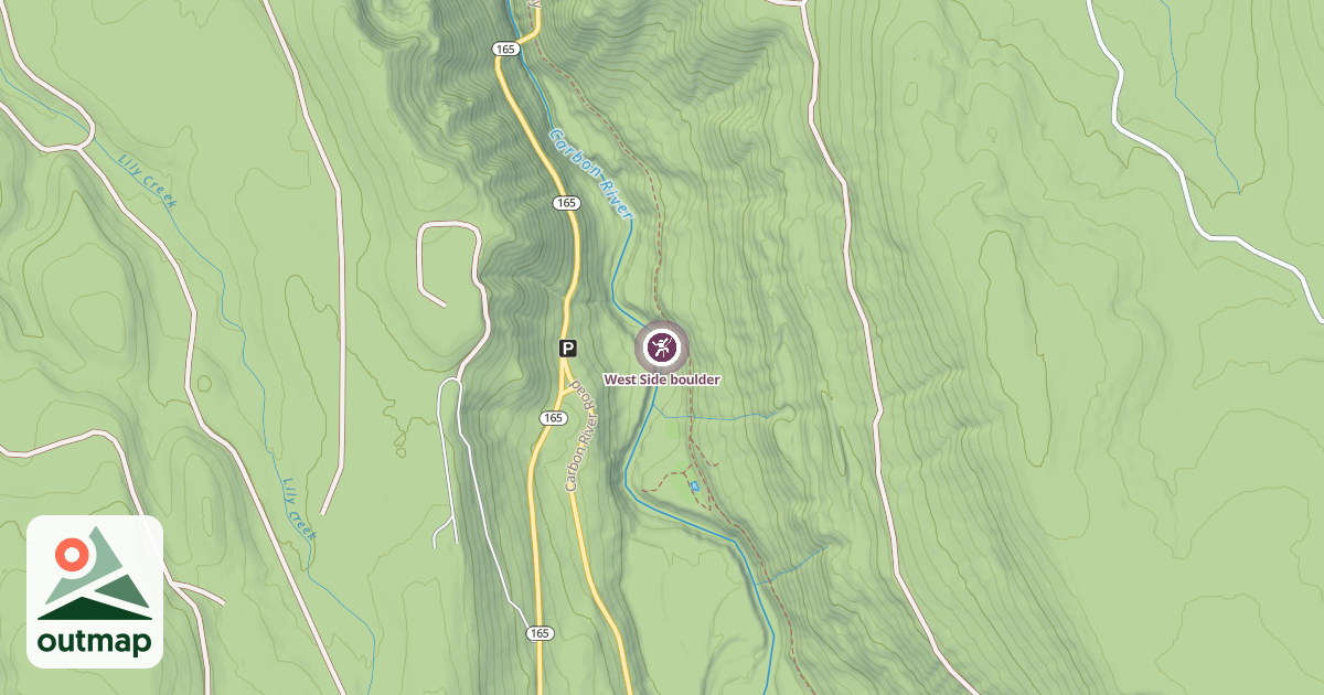 Map of West Side boulder