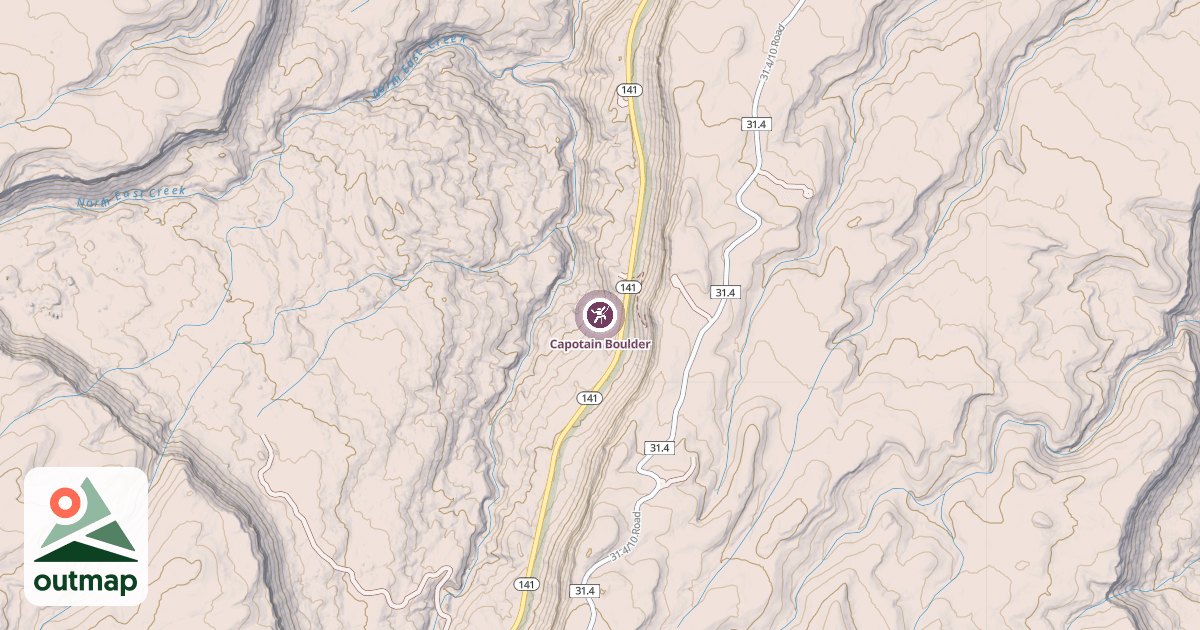Map of Capotain Boulder