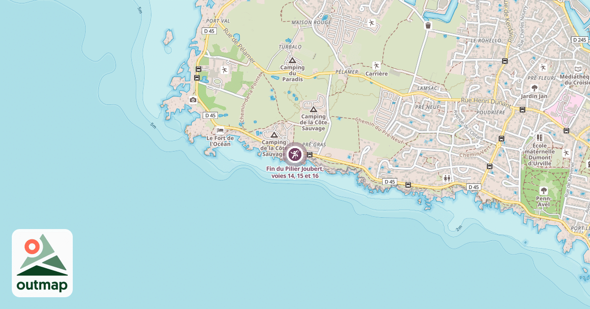 Map of Fin du Pilier Joubert, voies 14, 15 et 16