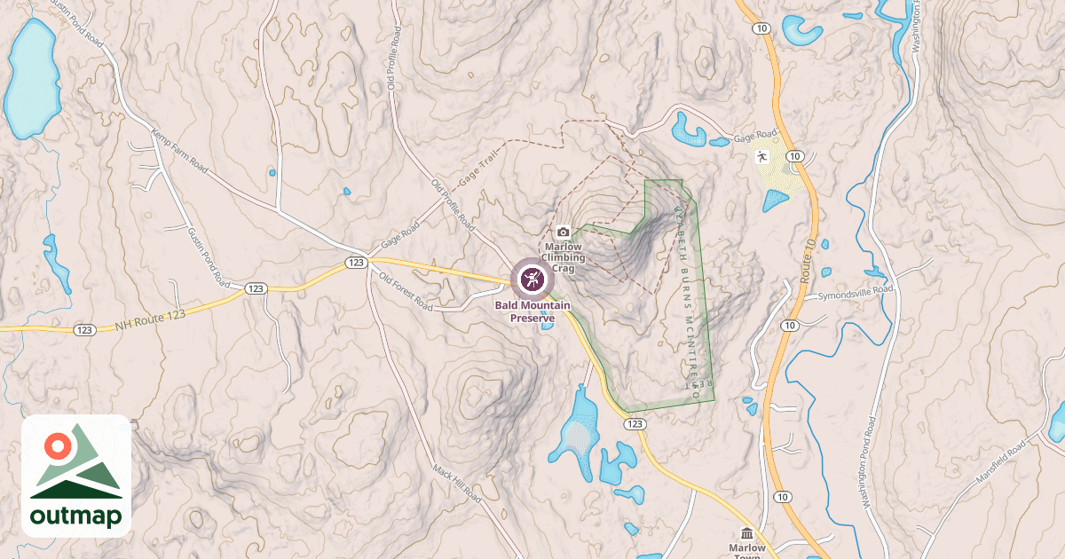 Map of Bald Mountain Preserve