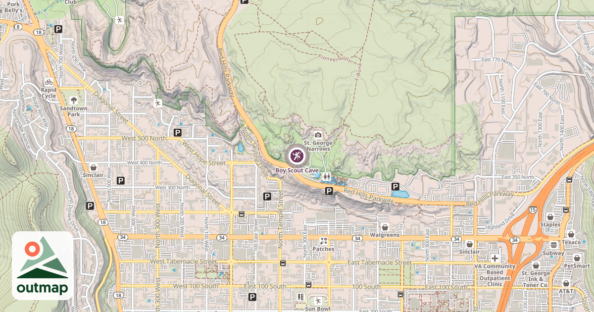 Map of Boy Scout Cave