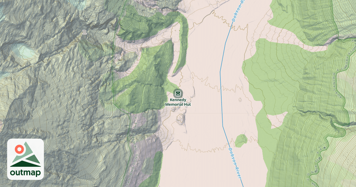 Map of Kennedy Memorial Hut