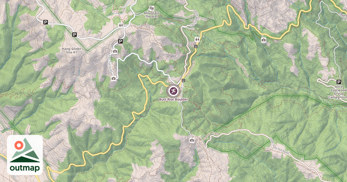 Map of Butt Riot Boulder
