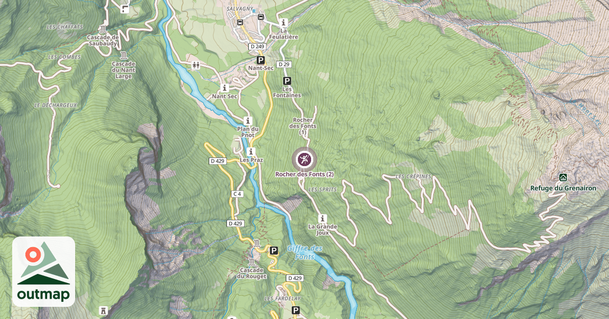 Map of Rocher des Fonts (2)