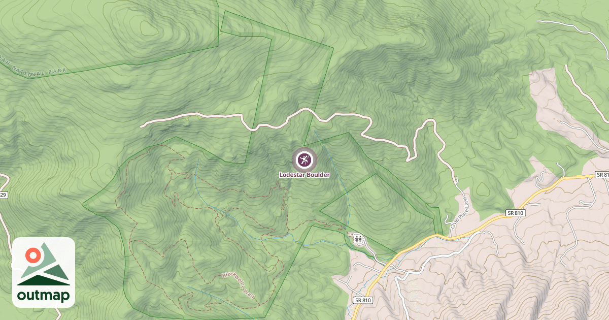 Map of Lodestar Boulder