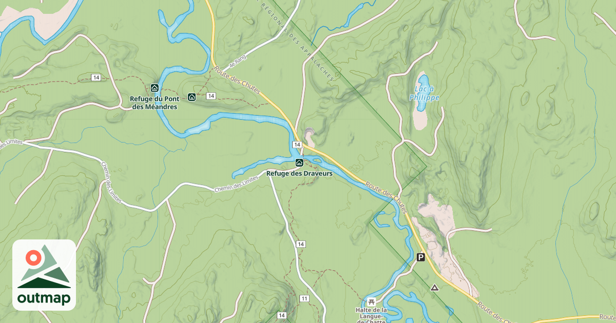 Map of Refuge de la Chute à Dupuis