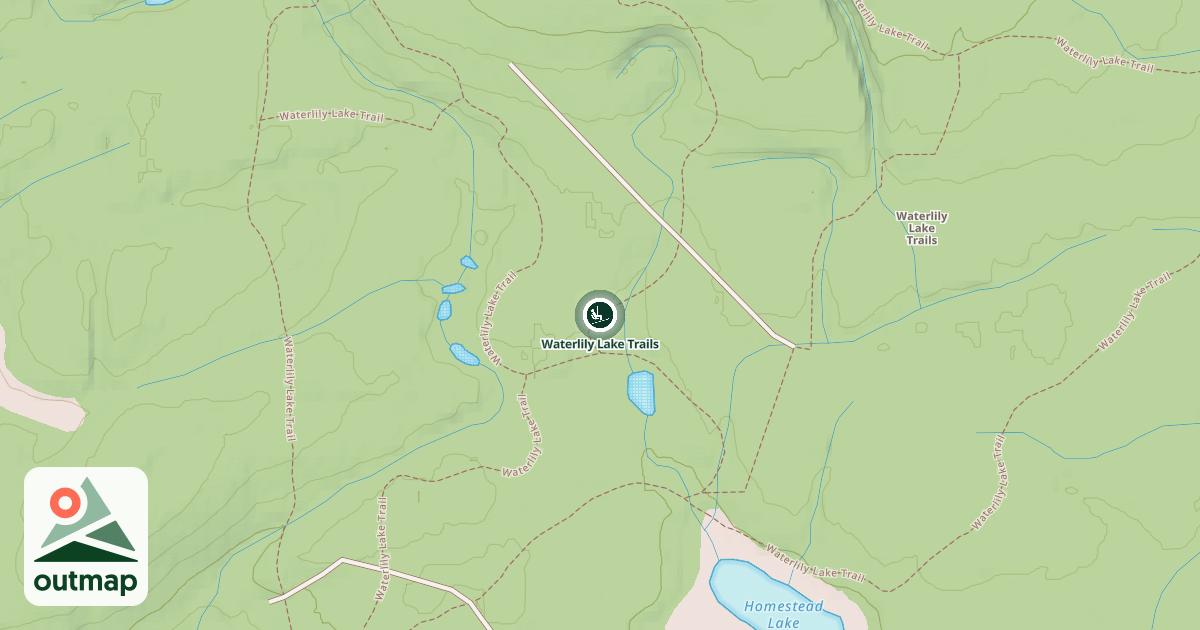 Map of Waterlily Lake Trails
