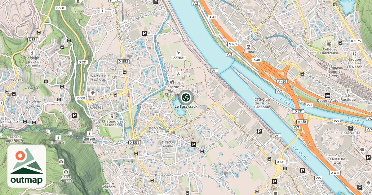 Map of Le Sass'track