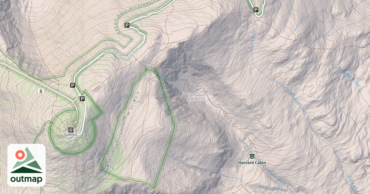 Map of Damnation Buttress
